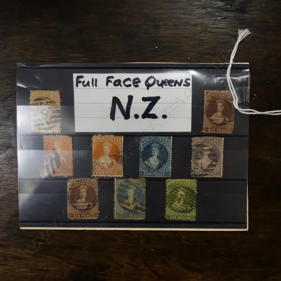 9 NZ FULL FACE QUEEN STAMPS