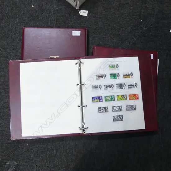 3 UK STAMP ALBUMS, MINT & USED, 1870-1991