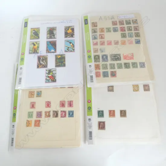 4 A4 FILES STAMPS; GERMANY, ASIA, AFRICA & NZ