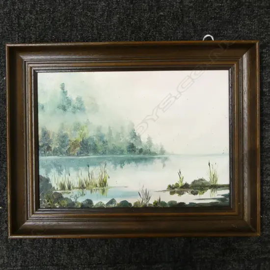 C M MILES 'MORNING MIST', OIL on BOARD, signed, 200 x 280mm