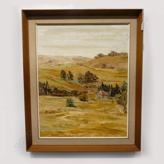 JUNE SHIEFF 'SUMMER LANDSCAPE SILVERDALE' OIL ON BOARD 1971 565x445mm