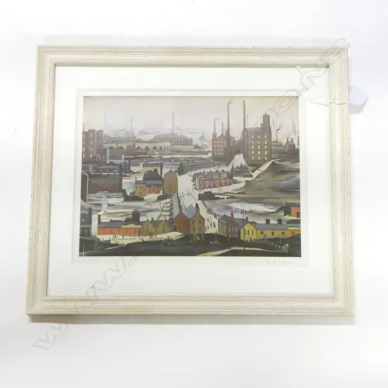 L S LOWRY 'INDUSTRIAL LANDSCAPE' ATHENA LIMITED ADDITION PRINT 245x320mm unauthenticated signature