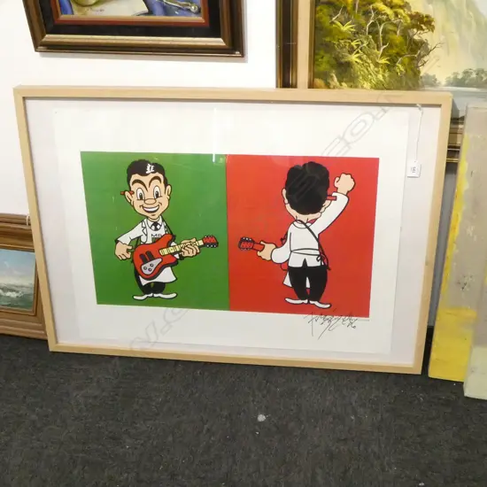 DICK FRIZZELL 'SIDE A, SIDE B' SIGNED PRINT 2009 540x720mm