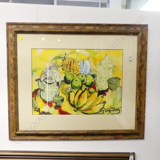 SIGNED STILL LIFE WC 380x525mm