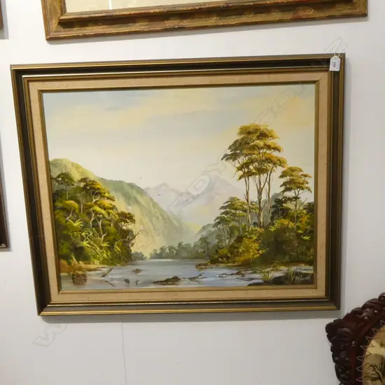 JOY EASTER 'LAKE MAPOURIKA' OIL ON BOARD 550x700mm