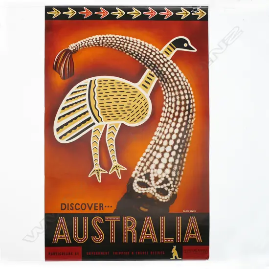VINTAGE POSTER 'Discover... Australia' by Eileen Mayo (British/Australian/NZ, 1906-1994).