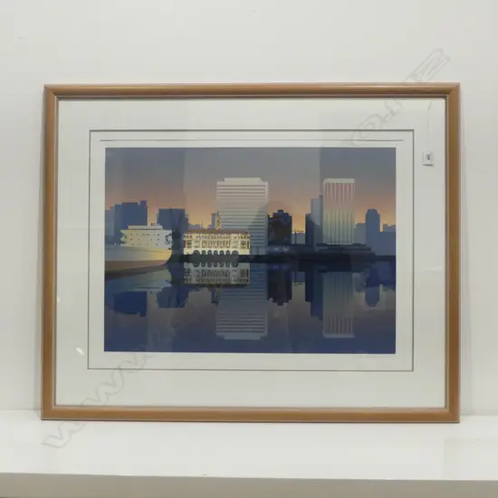 LAWRENCE LEITCH 'DOWNTOWN REFLECTIONS AUCKLAND' SCREEN PRINT 62/105 500x690mm 