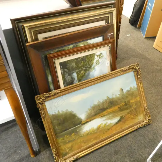 6 ASST. OIL ON BOARD LANDSCAPES Incl. N.Z.