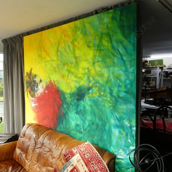 PETA TEARLE 'MOVEMENT IN COLOUR IV' ACRYLIC ON CANVAS '92 2000x2250mm