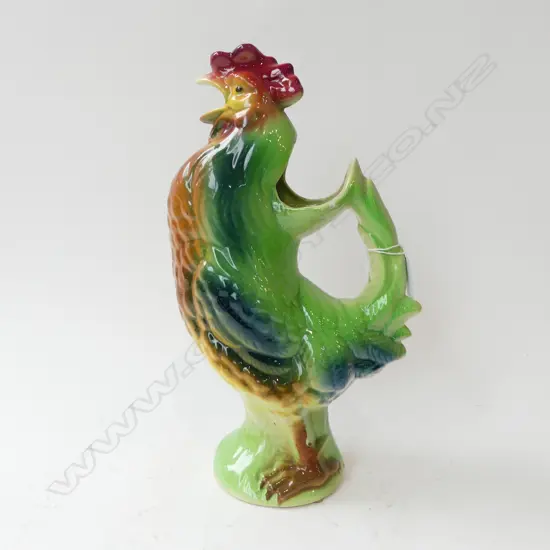 VINTAGE PORCELAIN ROOSTER JUG H.340mm
