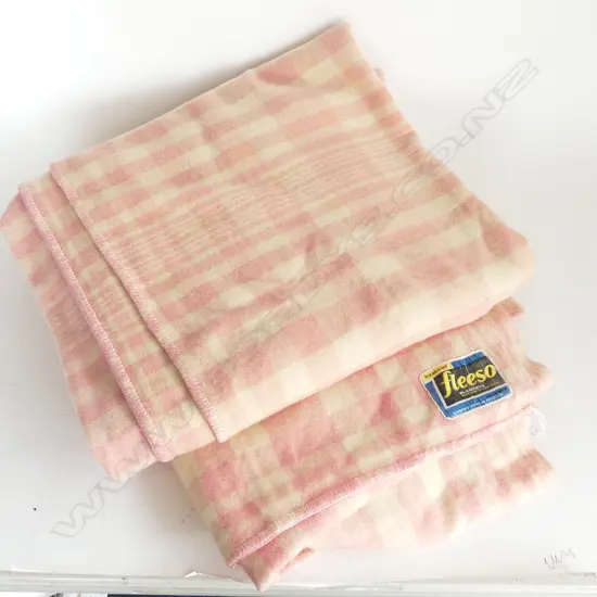 2 PINK WOOL BLANKETS