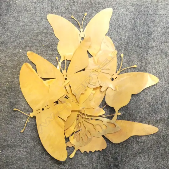 12 LASER CUT METAL BUTTERFLIES H.260mm