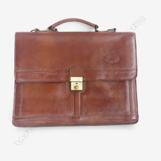 'CLASSIC COLLECTION' LEATHER SATCHEL W.385mm