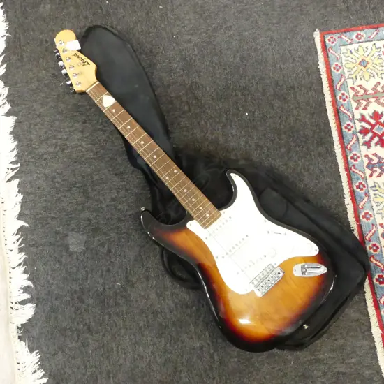 VINTAGE 'LEGEND' ELECTRIC GUITAR in soft case