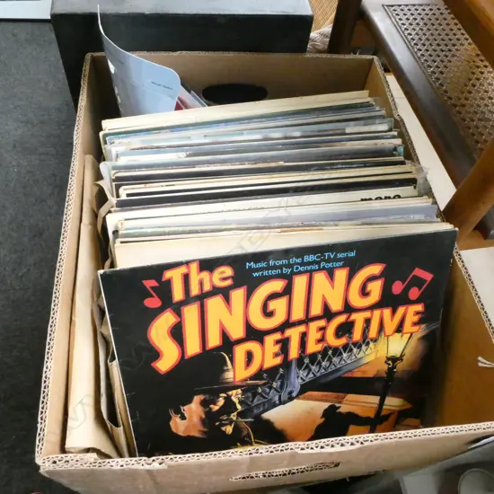 COLLECTION OF 40 PLUS 33 RECORDS & BOXED SONY CD PLAYER