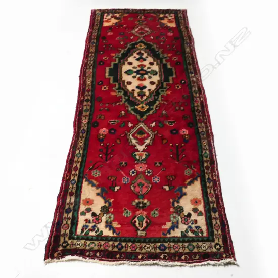 HAND KNOTTED WOOL PILE HAMADAN RUNNER 2850x1150mm