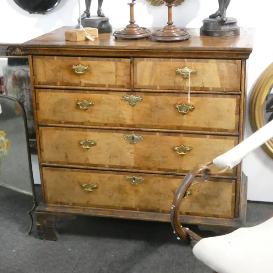 GEORGIAN 5 DRAWER CHEST 940x520x920mm OLD BORER