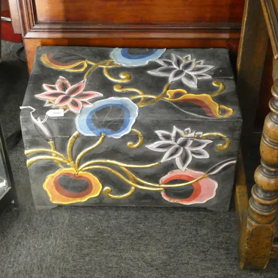 INDONESION CARVED WOOD BOX L470MM