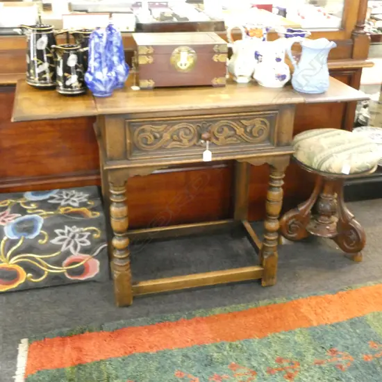 OAK DROP SIDE TABLE 715x430x765mm