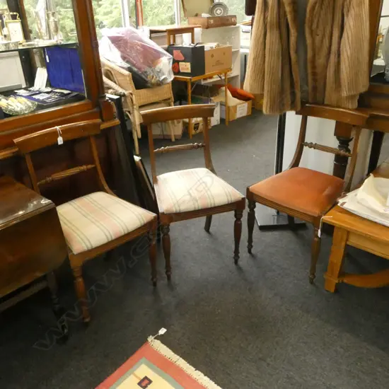 3 REGENCY STYLE DINING CHAIRS