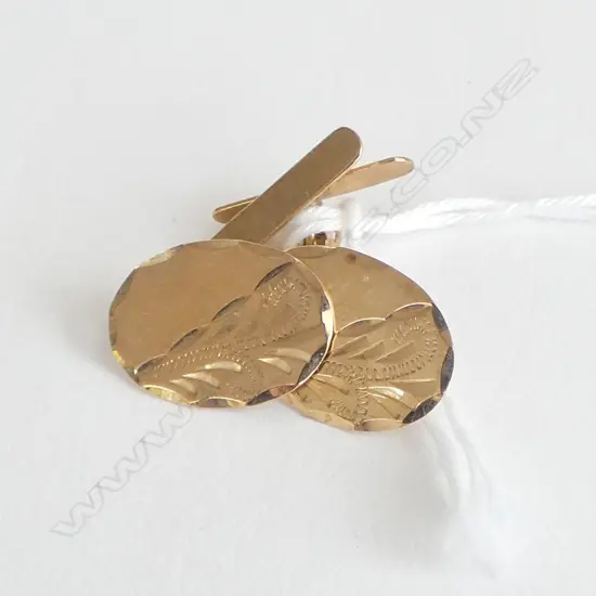 PR 9ct GOLD CUFFLINKS 2gms