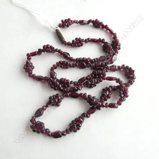 STRING GARNET BEADS L.700mm