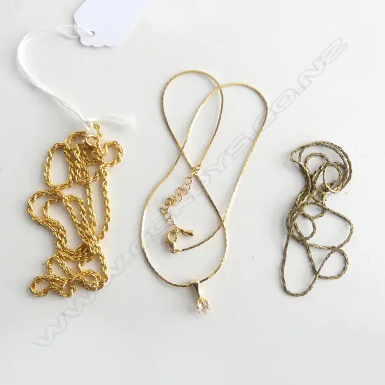 3 GOLD PLATED CHAINS