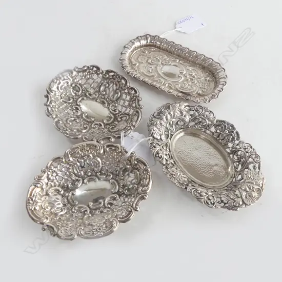 4 S/SILVER BON BON DISHES 106G