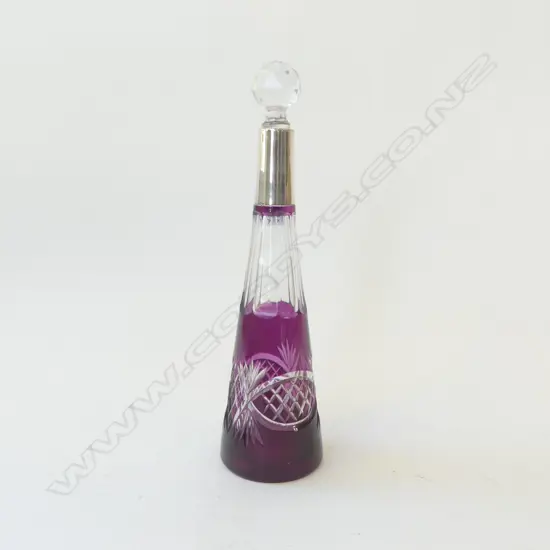 PURPLE CRYSTAL BOTTLE w. STG CAP H.300mm