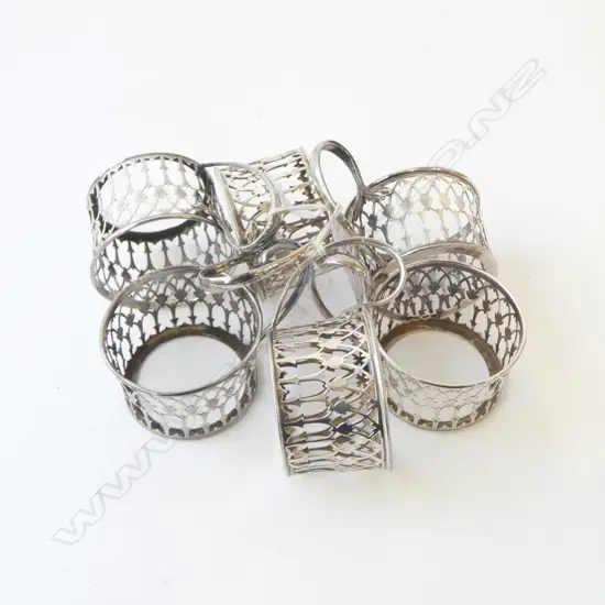 6 S/SILVER  GLASS HOLDERS 92G