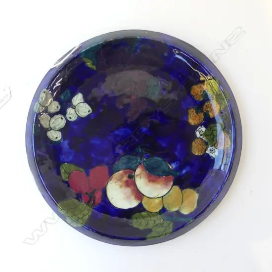 TITIAN HAND PAINTED BREAD PLATE ORCHARD BLUE DIA 260MM