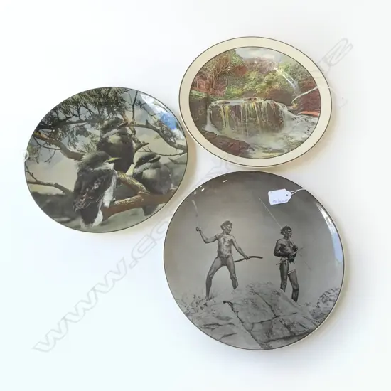 3 R/D AUSTRALIAN PICTORIAL RACK PLATES DIA270MM