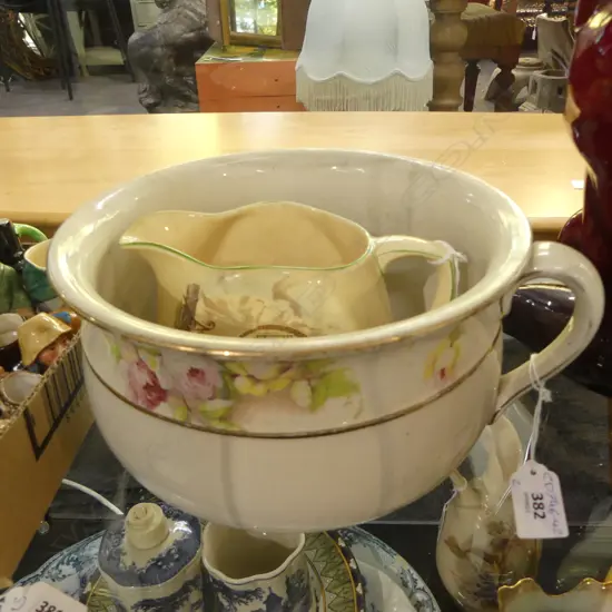 ROYAL WINTON GRIMWADES 'OLD LONDON' JUG + ROYAL WINTON GRIMWADES CHAMBER POT 