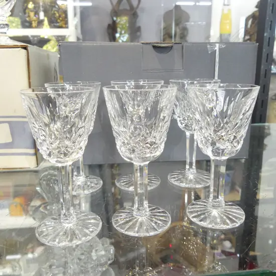 Boxed Set 6 Waterford Crystal liquor Glasses H.89mm