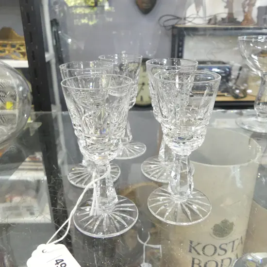 5 WATERFORD LIQUER GLASSES H100MM