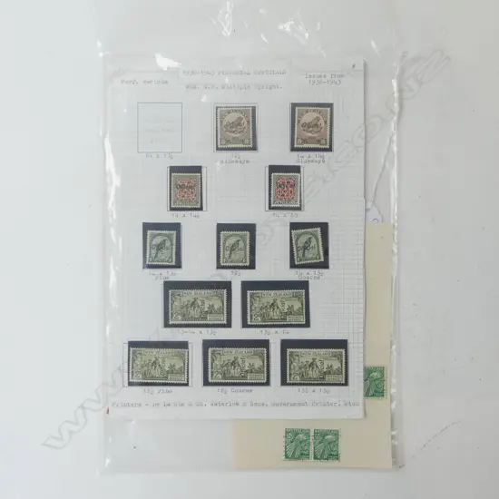 3 PAGES OF 1936-1943 OFFICIAL PICTORIAL NZ STAMPS