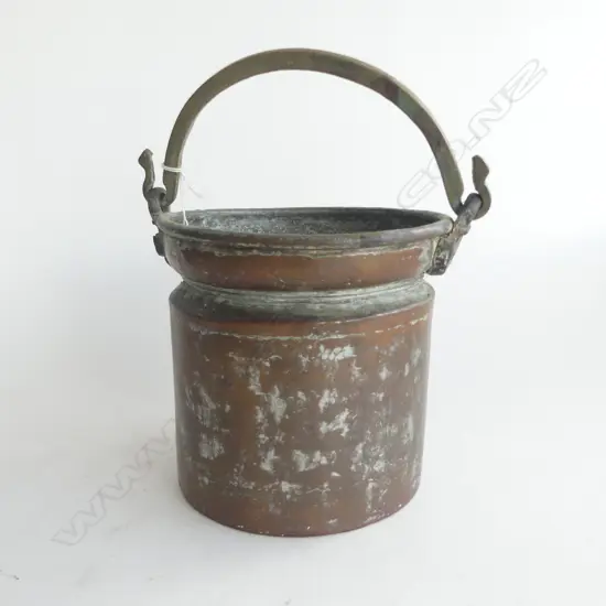 VINTAGE METAL BUCKET w. SWING HANDLE H.220mm