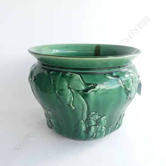 ENGLISH GREEN JARDINIERE H.200mm, 260mm dia