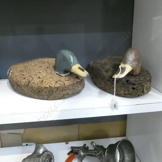 2 CORK DUCK DECOYS L.370mm