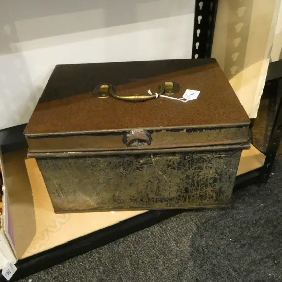 W & J MARRIOTT OF LONDON METAL CASH BOX 335x195mm