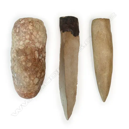 Three Aboriginal stone artefacts