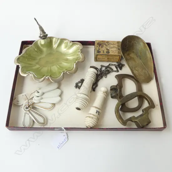 VICTORIAN TOILET PULLS, SOAP DISH, FRENCH SOAP, ESCUTCHEONS, BRASS HANDLES