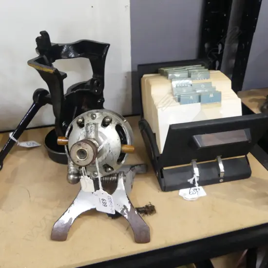 ROLODEX-FILE, VINTAGE HAMILTON BEACH HOME MOTOR, SONG & CO LTD ENGLAND GRINDER