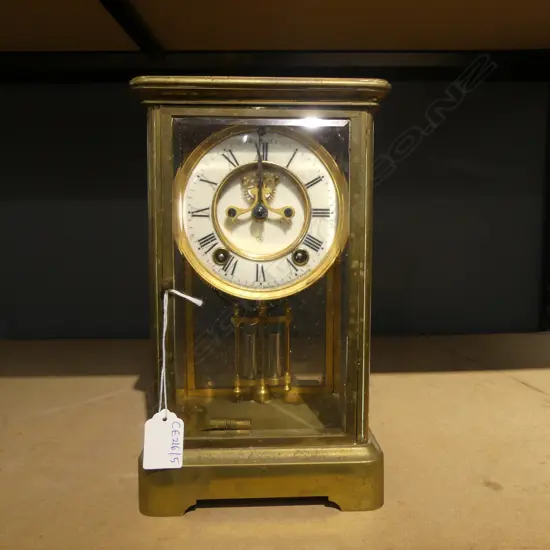 ANSONIA 4 GLASS CLOCK, RUNNING H.270mm