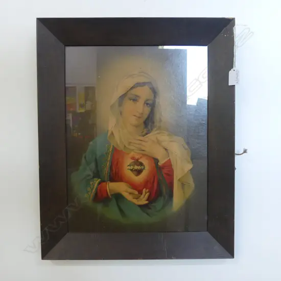 BLEEDING HEART MARY PRINT 410x310mm