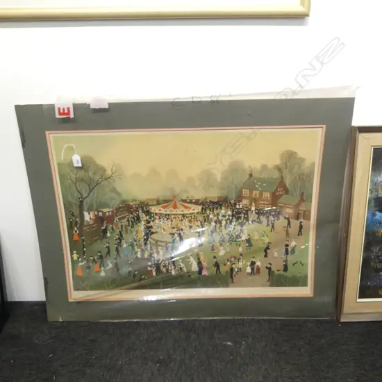 HELEN BRADLEY (1900-1979) 'THE FAIR at DAISY NOOK' signed ltd ed colour lithograph 1978, H.500 x 755mm (unframed)