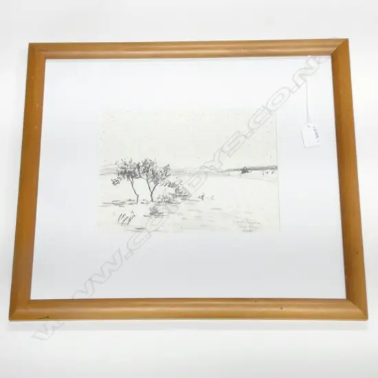 GARTH TAPPER PENCIL SKETCH 'PORT ALBERT'  (foxed) 190 x 260mm