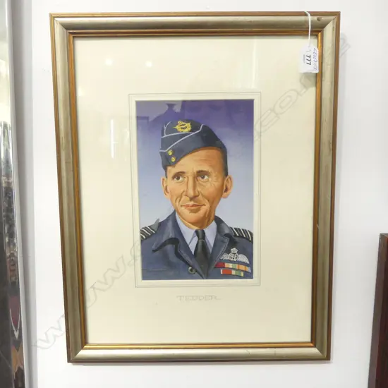 'TEDDER' MARSHALL TEDDER RAF, W/C, 230 x 140mm