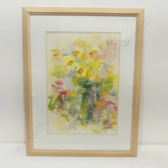 COLLEEN STEWART, ABSTRACT FLORAL STILL LIFE WC 580x400mm