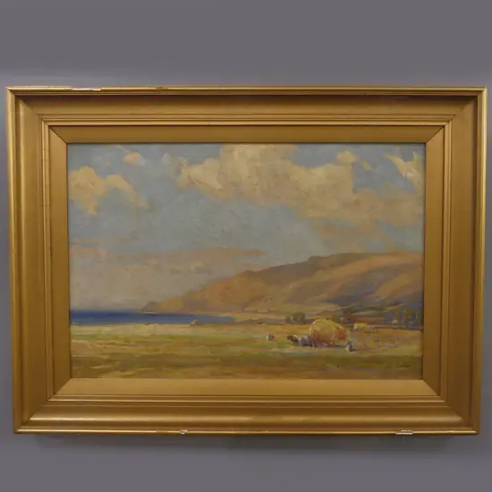 Alexander Carruthers Gould (1870-1948) LANDSCAPE' Paddock England', OIL ON CANVAS 500x750mm